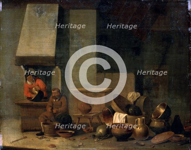 'The Kitchen', 17th century.  Artist: Anon