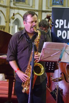 Roberto Manzin, Eastbourne Jazz Festival, Christ Church, Eastbourne, East Sussex, 30 Sep 2018. Creator: Brian O'Connor.