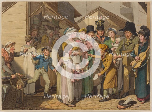 At the fair. Scenes of life during the Biedermeier period. Creator: Opiz, Georg Emanuel (1775-1841).