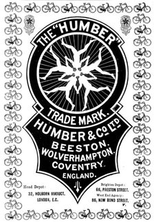 Advertisement for Humber Cycles, 1898. Creator: Unknown.
