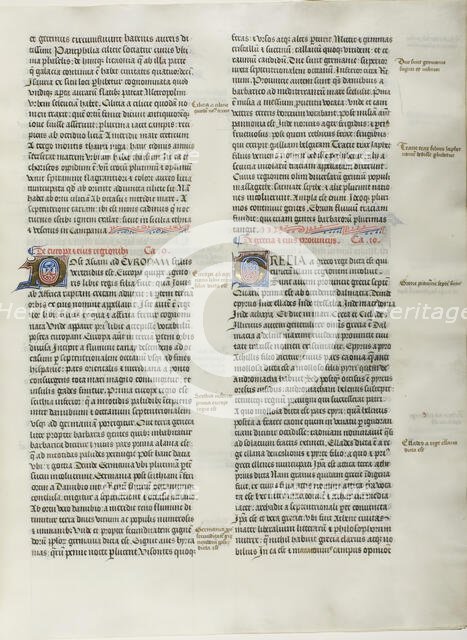 Folio Three from Burchard of Sion's De locis ac mirabilibus mundi, or an Illuminated Ge..., c. 1460. Creator: Burchard of Mount Sion.