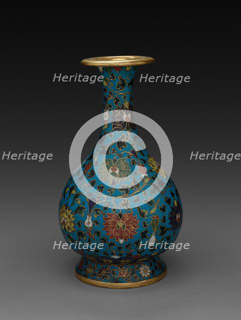 Vase with Floral Scrolls, 1600s. Creator: Unknown.
