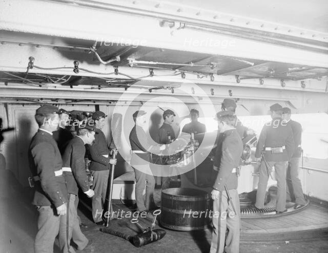 U.S.S. Massachusetts, 6 inch gun and crew, between 1896 and 1901. Creator: Unknown.
