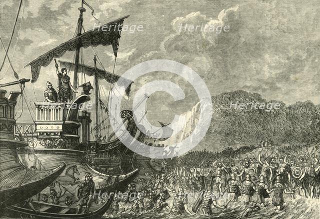 'Landing of Julius Caesar in Britain', 1890.   Creator: Unknown.