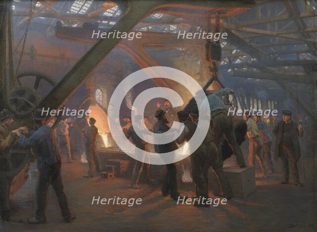 The Burmeister & Wain Iron Foundry, 1885. Creator: Krøyer, Peder Severin (1851-1909).