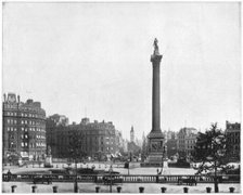 Trafalgar Square, London, late 19th century. Artist: John L Stoddard
