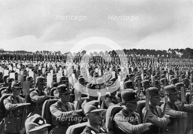 'The work soldiers', Nuremberg Rally, Germany, 1935. Artist: Unknown