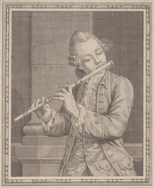 Player of a transverse flute, 18th century., 18th century. Creator: Anon.