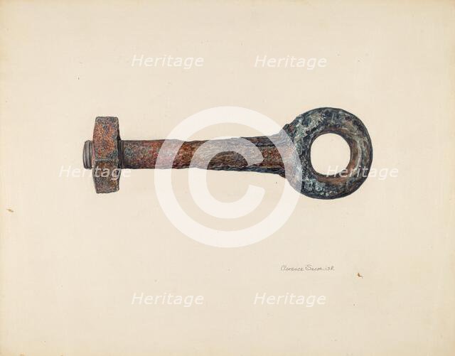 Eye Bolt, 1938. Creator: Clarence Secor.