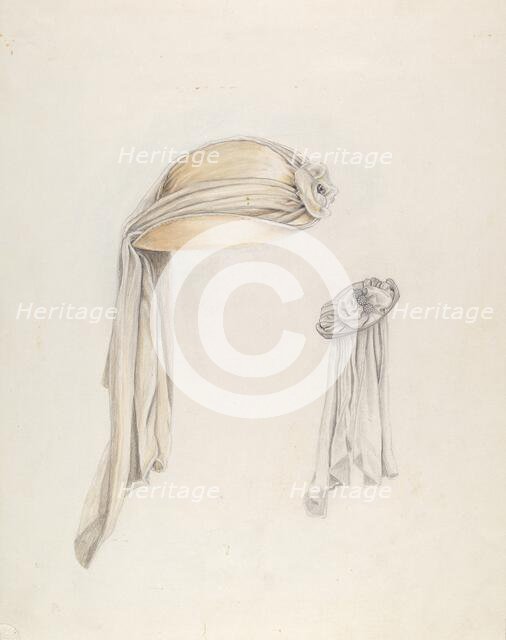 White Satin Hat, c. 1937. Creator: Lucien Verbeke.