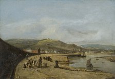 'Swansea from the west pier', 1820. Artist: George Orleans De La Motte