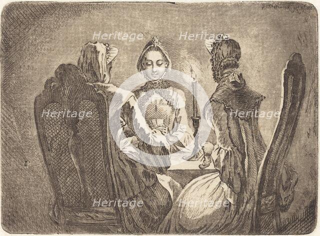 The Card Game (Der kleine l'Hombre Tisch), 1758. Creator: Daniel Nikolaus Chodowiecki.