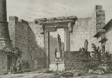 Monument of Ancyra or Temple of Augustus and Rome in Ancyra (Angora), Turkey, 1838. Creator: Michel François Préaulx.