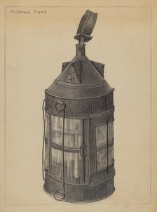 Lantern, c. 1937. Creator: Mildred Ford.