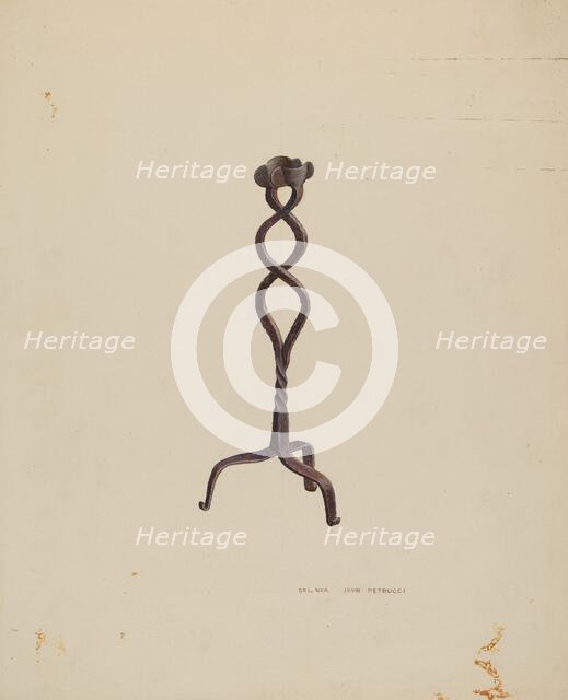 Rush Holder, c. 1939. Creator: John Petrucci.