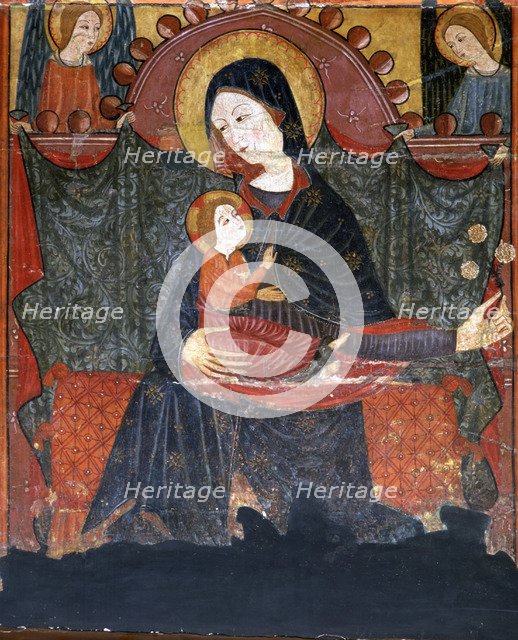  'Frontal of the Mother of God', detail, tempera on wood from Bellver de Cerdanya, 14th century.