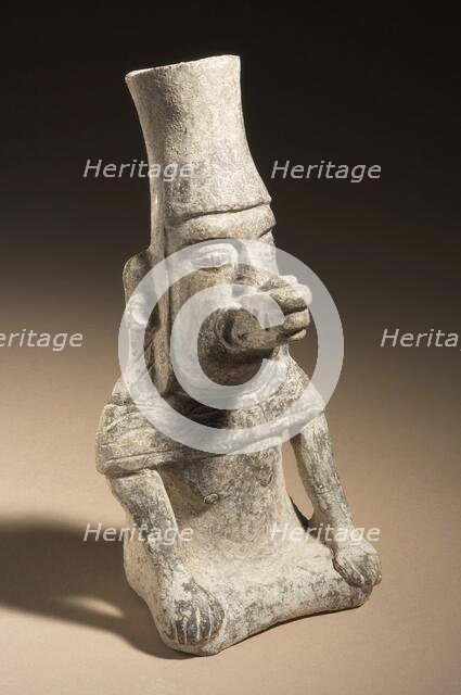 Seated Figure Wearing Serpent Mask, A.D. 550-900. Creator: Unknown.