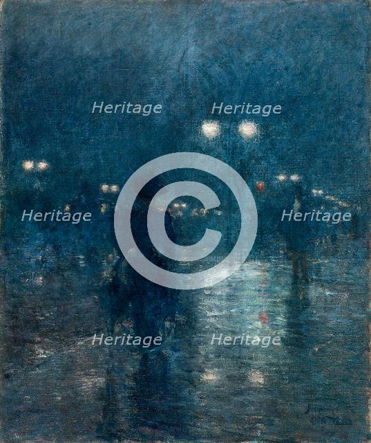 Fifth Avenue Nocturne, c. 1895. Creator: Childe Hassam (American, 1859-1935).