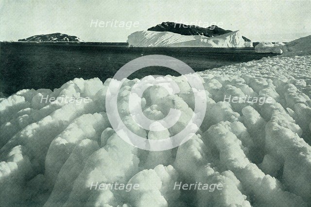 'Spray Ridges of Ice After A Blizzard', c1910–1913, (1913).  Artist: Herbert Ponting.