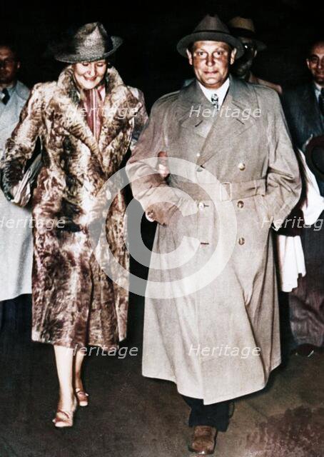 Hermann Göring, Nazi politician and military leader, with his wife Emmy, c1935-c1945. Creator: Unknown.