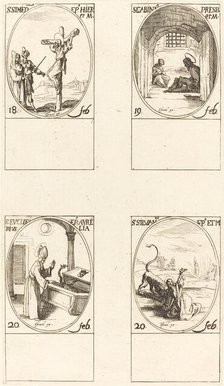 St. Simeon; St. Gabinius; St. Eucharius; St. Silvanus. Creator: Jacques Callot.