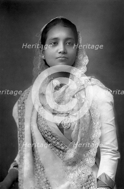 The Maharani of Koch Bihar, West Bengal, India, 1893.Artist: W&D Downey