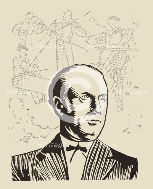 Joan Manén Planas (1883-1971), Catalan violinist and composer. Drawing, 1934.