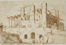Ruins with Farm Shed, c. 1600. Creator: Unknown.