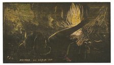 Mahna no varua ino (The Devil Speaks), from the Noa Noa Suite, 1893/94. Creator: Paul Gauguin.