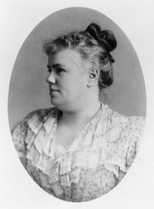 Mrs. Fanny Holmes, head-and-shoulders portrait, facing left, between 1890 and 1910. Creator: Frances Benjamin Johnston.