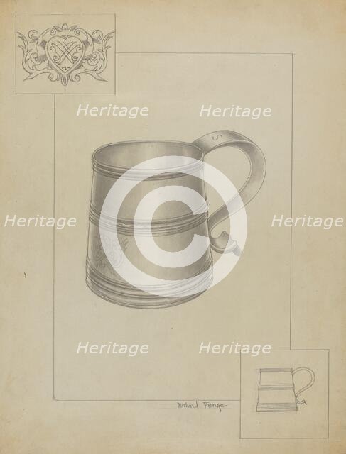 Silver Mug, c. 1936. Creator: Michael Fenga.