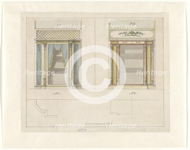 Design for two chests of drawers, c.1795-c.1800. Creator: Charles Heathcote Tatham.