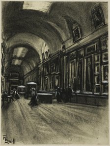 The Long Gallery, Prado, c. 1903. Creator: Joseph J Pennell.