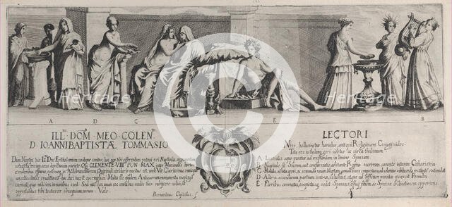 A Marriage Ceremony, after an antique painting in the possession of the Aldobrandini, 1..., 1610-39. Creator: Bernardino Capitelli.