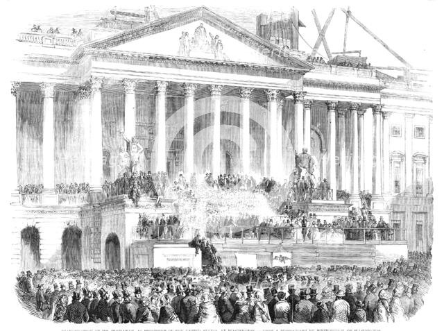 Inauguration of Mr. Buchanan, as President of the United States, at Washington, 1857. Creator: Unknown.