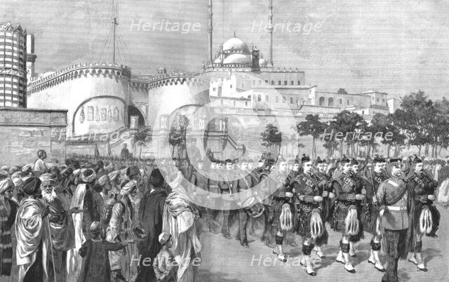 ''The King's Own Scottish Borderers leaving the Citadel, Cairo, Egypt, en route for India', 1890. Creator: Unknown.