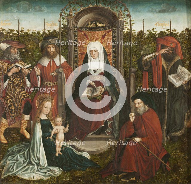 The Family of Saint Anne (Triptych, central panel), ca 1500-1510. Creator: Master of the Family of Saint Anne (active ca 1500-1510).