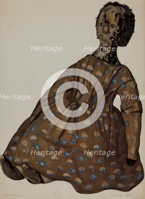 Wooden Doll, c. 1936. Creator: Jane Iverson.