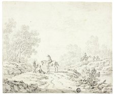 Travellers in a Landscape, n.d. Creator: Johann Christoph Dietzsch.