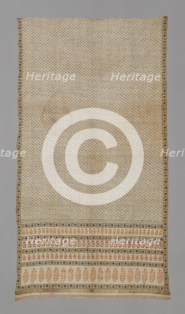 Fragment (From a Sari), India, early 18th century. Creator: Unknown.