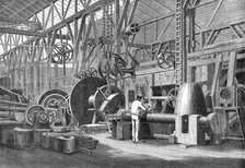 A visit to Penn's Marine Engine Factory, at Greenwich: turning a paddle shaft for a steam-ship, 1865 Creator: Unknown.