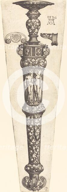Large Dagger Sheath with Nude Couple, 1536. Creator: Heinrich Aldegrever.