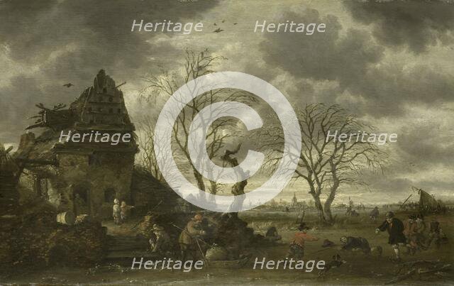 Winter scene, 1660-1702. Creator: Salomon Rombouts.