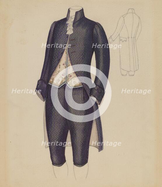 Man's Suit, c. 1936. Creator: Nancy Crimi.