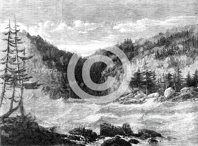 The Niagara above the Falls - by our special artist G. H. Andrews, 1860. Creator: Richard Principal Leitch.