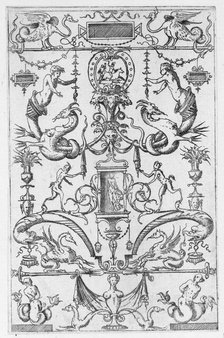 Grotesque Panel, 1550., 1550. Creator: Jacques Androuet Du Cerceau.