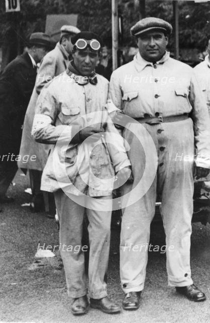 Nuvolari (left) and Campari, Ulster T.T. 1930. Creator: Unknown.
