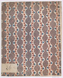 Sheet with overall vine and criss-cross pattern, late 18th-mid-19th ..., late 18th-mid-19th century. Creator: Anon.