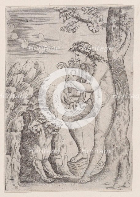 Orpheus, dated 1528. Creator: Agostino Veneziano.