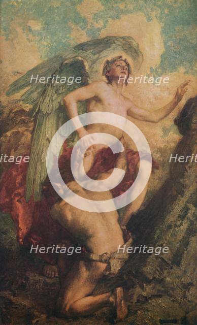 'The Soul and Evil', late 19th-early 20th century, (1914). Creator: James Clark.